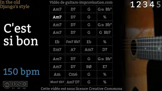 C'est Si Bon (150 bpm) : Gypsy jazz Backing track / Jazz manouche