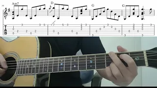 Sometimes When We Touch (Dan Hill) - Easy Fingerstyle Guitar Playthrough Tutorial Lesson With Tabs