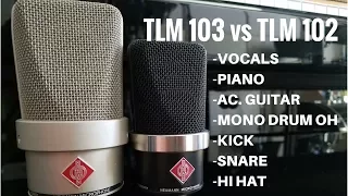 Neumann TLM 102 vs TLM 103 comparison mic shootout