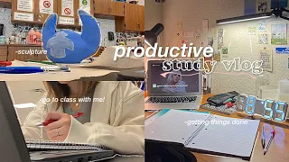 a productive study vlog📓💻go to class with me + getting things done!