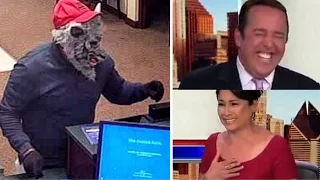 News Anchors Can't Stop Laughing At Wolf Mask