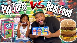 Pop Tarts vs. Real Food Challenge! Daddy Daughter Edition