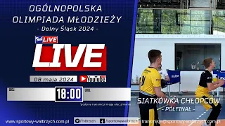 LIVE: Ogólnopolska Olimpiada Młodzieży:Półfinał (1-4): Łódzkie - Małopolskie