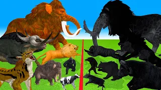 Prehistoric Mammals vs Shadow Itself Size Comparison Epic Battle Animal Revolt Battle Simulator