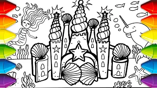 Desenho de Castelo de Sereia + História de Conto de Fadas com o Sam🧜‍♀️🏰