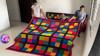 Prepare for Winter with a warm - bed sheet - quilt making  #bedsheet #handmade