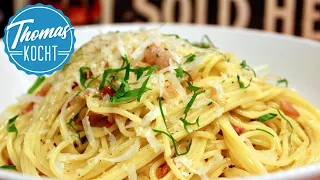 Spaghetti Carbonara, quick and tasty