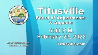 Board of Adjustments and Appeals Meeting — 02/23/2022 - 6:00 p.m.