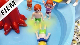 Playmobil Film Deutsch - JULIAN PINKELT INS BECKEN IM AQUAPARK! PFUI, EKLIG!  Familie Vogel