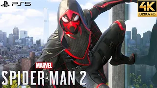 Marvel's Spider-Man 2 PS5 - Shadow-Spider Suit Free Roam Gameplay (4K 60FPS)