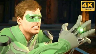 Superman Broke Green Lantern's Hand Scene (4K HDR) Justice League Cinematic Fight - Injustice 2