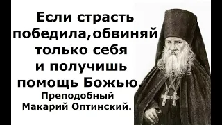 Всегда обвиняй себя и получишь помощь Божью. Преподобный Макарий Оптинский.