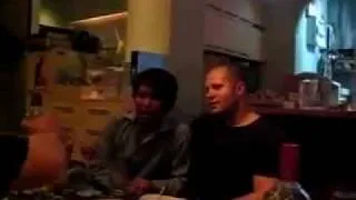 Fedor Emelianenko and Igor Vovchanchyn drink vodka.