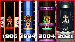 Evolution of Elevators in Metroid Games (1986-2021)