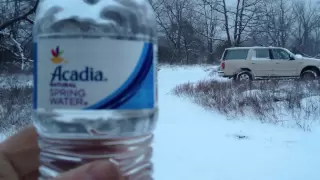 Water goes from liquid to solid, freezing Instantly!!!