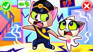 Earthquake Safety Rules 🌍 Learning Cartoon and Songs by Purr-Purr Stories