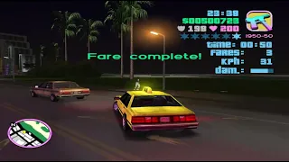 GTA VICE CITY TAXI MISSION FIGHT WITH POLICE