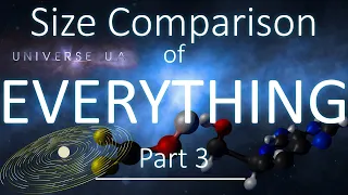 EVERYTHING Size Comparison 2021 (Part 3) [Atoms & molecules] 3D 4K 60FPS
