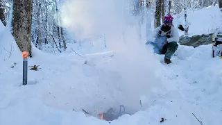 Solo Winter Camping in Deep Snow