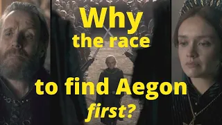 Why did Alicent and Otto race for Aegon?