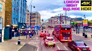 London Bus Rides 🇬🇧 Route 205 🚍 to Paddington | A Rainy Night |