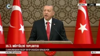 35.İL MÜFTÜLERİ  İŞTİŞARE TOPLANTISI  CUMHURBAŞKANI ERDOĞAN KONUŞUYOR/ 15.10.2018