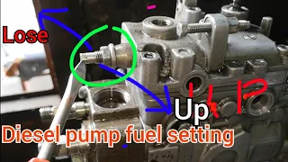 How to diesel pump fuel setting