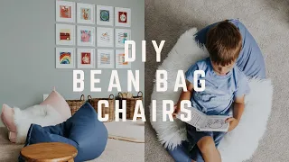 How to Make a Bean Bag Chair at Home Easy - Kids Room or Playroom Ideas On a Budget