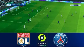 Paris Saint Germain vs Olympique Lyon • Ligue 1 Uber Eats Full Match   Gameplay PC PES 2021