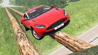 Cars vs Log Bridge #3 – BeamNG.Drive