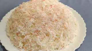 Салат Снежный Краб из Простых Продуктов! Snow Crab Salad from Simple Products!#салат #крабовыйсалат