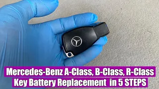 How to replace Key Fob Battery Mercedes-Benz B-Class, C-Class, R-Class, CLA, SL, E-Class, ML, CLS, S