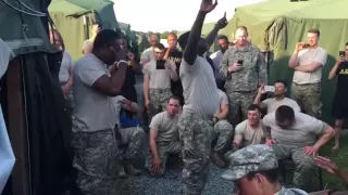 US Army soldiers singing jama(samanbo) with their Ghanaian colleagues