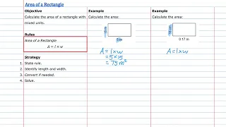 Area of a rectangle