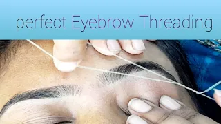 perfect Eyebrow Threading. simple and easy Tutorial.