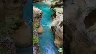 🏞😃critalino river and waterfall dominican republic🏝🌴