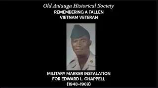 Remembering a fallen Vietnam Veteran Edward L Chappell