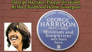 George Harrison Plaque Unveiled in Liverpool