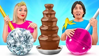 Богатая девушка vs бедный парень | Шоколадный фонтан Челлендж от Multi Do Fun Challenge