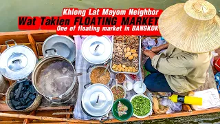 Authentic local floating market | one of Bangkok floating market | Wat Takien Floating market 🇹🇭