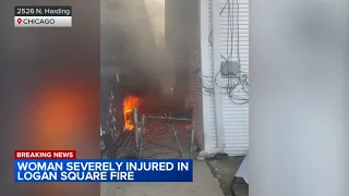 Video captures flames shooting out of Logan Square home