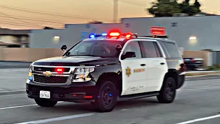 LASD Chevy Tahoe Responding Code 3 *Airhorn*