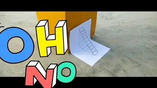 How to draw 3D ladder easily | Easy 3D ladder Drawing |