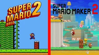 Recreating Super Mario Bros. 2's 1-1 in Super Mario Maker 2 (SM3DW Style)