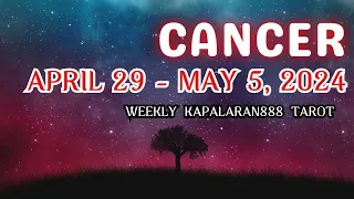 SAGOT SA INIISIP MO! ♋️ CANCER APRIL 29 - MAY 5, 2024 WEEKLY TAGALOG #KAPALARAN888  MONEY/LOVE TAROT