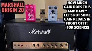 Marshall Origin 20 - How Much Gain Does This Amp Have - Let's Also Run Some Gain Pedals In Front!