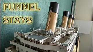 Radio Control Trumpeter 1:200 Titanic Build Part 85 - Funnel Stays