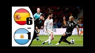 Spain vs Argentina 6-1 - All Goals & Extended Highlights RÉSUMÉ & GOLES ( Last Match ) HD