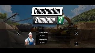 startup of construction simulator 3 // how to create profile // complete first task by yogi gaming