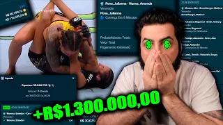 APOSTA NO UFC 277 RENDEU MAIS DE 1 MILHÃO DE REAIS! UFC AMANDA NUNES VS JULIANNA PEÑA